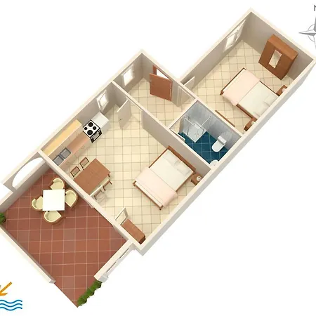 Apartments By The Sea Mandre, Pag - 523 Apartment *